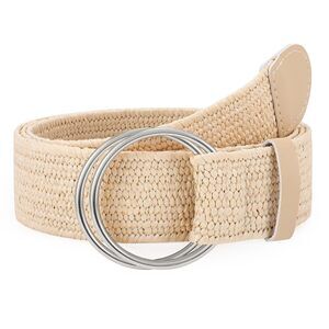 5299 Women Boho Straw Woven Stretch Belt For Dress Ladies Braided